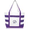 imageDALIX Monogrammed Beach Bag and Totes for Women Personalized Gifts Purple A  ZD