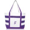 imageDALIX Monogrammed Beach Bag and Totes for Women Personalized Gifts Purple A  ZG