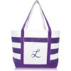 imageDALIX Monogrammed Beach Bag and Totes for Women Personalized Gifts Purple A  ZL