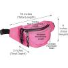 imageDALIX Small Fanny Pack Waist Pouch S XS Size 24 to 31 in BlackHot Pink