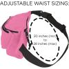 imageDALIX Small Fanny Pack Waist Pouch S XS Size 24 to 31 in BlackHot Pink