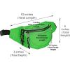 imageDALIX Small Fanny Pack Waist Pouch S XS Size 24 to 31 in BlackLime Green