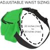 imageDALIX Small Fanny Pack Waist Pouch S XS Size 24 to 31 in BlackLime Green