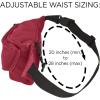 imageDALIX Small Fanny Pack Waist Pouch S XS Size 24 to 31 in BlackMaroon