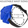 imageDALIX Small Fanny Pack Waist Pouch S XS Size 24 to 31 in BlackRoyal Blue