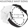 imageDALIX Small Fanny Pack Waist Pouch S XS Size 24 to 31 in BlackWhite