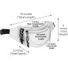 imageDALIX Small Fanny Pack Waist Pouch S XS Size 24 to 31 in BlackWhite