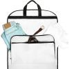 imageDalix 60quot Foldable Garment Bag Suits Cover Dresses w Front PocketWhite