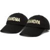 imageDALIX Matching Grandma and Grandpa Ball Cap Embroidered Hat SetBlack