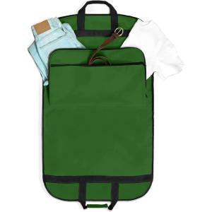 imageDALIX 39quot Garment Bag Cover Suits Dresses Clothing Foldable Shoe Pocket in Navy BlueDark Green