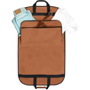 imageDALIX 39quot Garment Bag Cover Suits Dresses Clothing Foldable Shoe Pocket in Navy BlueOrange