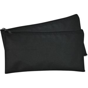 imageDALIX Bank Bags Money Pouch Secur Deposit Utility Zipper Coin Bag Red 2 PackBlack