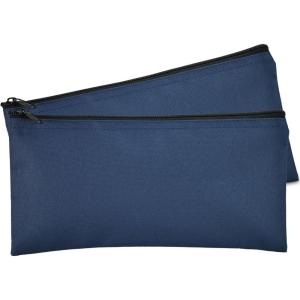 imageDALIX Bank Bags Money Pouch Secur Deposit Utility Zipper Coin Bag Red 2 PackNavy Blue