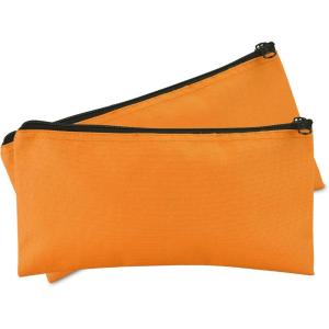imageDALIX Bank Bags Money Pouch Secur Deposit Utility Zipper Coin Bag Red 2 PackOrange