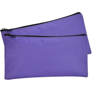 imageDALIX Bank Bags Money Pouch Secur Deposit Utility Zipper Coin Bag Red 2 PackPurple