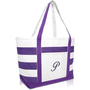 imageDALIX Monogrammed Beach Bag and Totes for Women Personalized Gifts Purple A  ZP