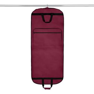imageDalix 60quot Foldable Garment Bag Suits Cover Dresses w Front PocketMaroon