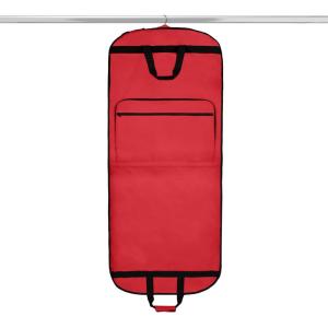 imageDalix 60quot Foldable Garment Bag Suits Cover Dresses w Front PocketRed