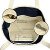 imageDALIX Small Stripe Tote Deluxe Shoulder Bag Cotton Canvas in Navy BlueNavy Blue