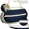 imageDALIX Small Stripe Tote Deluxe Shoulder Bag Cotton Canvas in Navy BlueNavy Blue