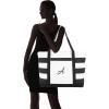 imageDALIX Striped Beach Bag Tote Bags Canvas Personalized Black Ballent Letter A  ZA