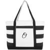 imageDALIX Striped Beach Bag Tote Bags Canvas Personalized Black Ballent Letter A  ZO
