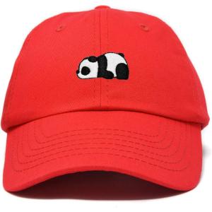 imageDALIX Cute Baby Panda Womens Dad Hat Baseball Cap EmbroideredRed