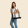 image22quot Heavy Duty Cotton Canvas Tote Bag ZipperedBlack