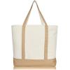 image22quot Heavy Duty Cotton Canvas Tote Bag ZipperedBrown