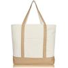 image22quot Heavy Duty Cotton Canvas Tote Bag ZipperedBrown