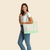 image22quot Heavy Duty Cotton Canvas Tote Bag ZipperedMint Green