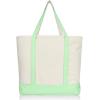 image22quot Heavy Duty Cotton Canvas Tote Bag ZipperedMint Green