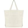 image22quot Heavy Duty Cotton Canvas Tote Bag ZipperedNatural