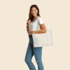 image22quot Heavy Duty Cotton Canvas Tote Bag ZipperedNatural