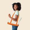 image22quot Heavy Duty Cotton Canvas Tote Bag ZipperedOrange