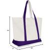 image22quot Heavy Duty Cotton Canvas Tote Bag ZipperedPurple