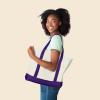 image22quot Heavy Duty Cotton Canvas Tote Bag ZipperedPurple