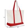 image22quot Heavy Duty Cotton Canvas Tote Bag ZipperedRed