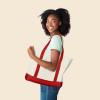 image22quot Heavy Duty Cotton Canvas Tote Bag ZipperedRed