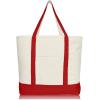 image22quot Heavy Duty Cotton Canvas Tote Bag ZipperedRed