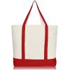 image22quot Heavy Duty Cotton Canvas Tote Bag ZipperedRed