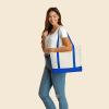 image22quot Heavy Duty Cotton Canvas Tote Bag ZipperedRoyal Blue