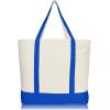 image22quot Heavy Duty Cotton Canvas Tote Bag ZipperedRoyal Blue