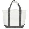 imageDALIX 14quot Mini Small Cotton Canvas Party Favor Wedding Gift Tote Bag in Gray WhiteGray