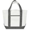 imageDALIX 14quot Mini Small Cotton Canvas Party Favor Wedding Gift Tote Bag in Gray WhiteGray