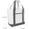 imageDALIX 14quot Mini Small Cotton Canvas Party Favor Wedding Gift Tote Bag in Gray WhiteGray