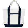imageDALIX 14quot Mini Small Cotton Canvas Party Favor Wedding Gift Tote Bag in Gray WhiteNavy Blue