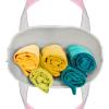 imageDALIX 14quot Mini Small Cotton Canvas Party Favor Wedding Gift Tote Bag in Gray WhitePink