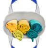 imageDALIX 14quot Mini Small Cotton Canvas Party Favor Wedding Gift Tote Bag in Gray WhiteRoyal Blue