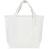 imageDALIX 14quot Mini Small Cotton Canvas Party Favor Wedding Gift Tote Bag in Gray WhiteWhite